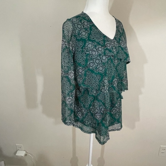 Kim Rogers Petite sz sm. Gree mini print lined - Picture 1 of 13